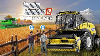 Farming Simulator 16 Harvesting Wheats  Fs 16 Multiplayer Gameplay  Fs16 Timelapse fs16 [upl. by Janaya785]