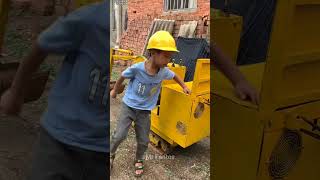 JCB Ride with Father and Son 😂  mini wood toy  woodworking art skill  wood  hand crafts shorts [upl. by Inahet]