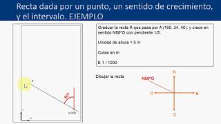 Dibujar y graduar rectas en el sistema de planos acotados   UPV [upl. by Neeka]