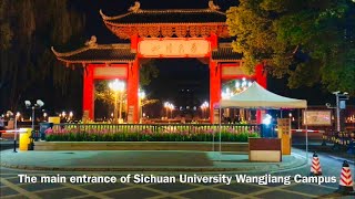 4KChina walk tour  Walk around Sichuan University Chengdu Sichuan China [upl. by Aisenet]