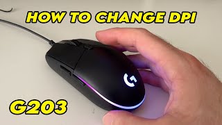 Logitech G203 Mouse How to Change DPI Settings [upl. by Horne]