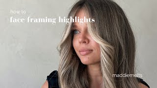 ELEVATE YOUR BALAYAGE Face Framing Highlights in a Stunning LivedIn Style Tutorial [upl. by Ocirnor219]