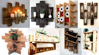 100 Pallet Wood Wall shelves  Organizer  Storage Ideas [upl. by Okoyik30]