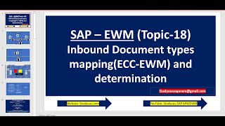 SAP EWM Inbound Document types mappingECCEWM and determination [upl. by Nilesoy]