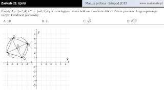 Zadanie 22  matura próbna  listopad 2013 [upl. by Tlihcox]