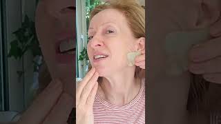 Gua Sha Jawline Face Facial Massage over40skincare over50skincare fab50s skincare skin [upl. by Liryc735]