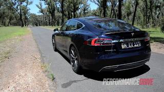 Tesla Model S P85 0100kmh amp engine sound [upl. by Landan]