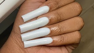 EVERYTHING YOU NEED TO DO POLYGEL FOR BEGINNERS  Easy White Polygel Nails Tutorial [upl. by Fernald]