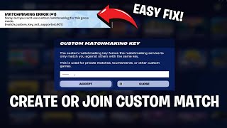 How to Create or Join CUSTOM GAMES in Fortnite [upl. by Aysa]