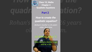 How to create the quadratic equation Chapter 4  Class 10 Maths  learnatscholar scholarclasses [upl. by Ettie]