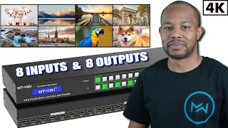 How To Setup A 8x8 HDMI Matrix Switch Overview 4K [upl. by Olyhs791]