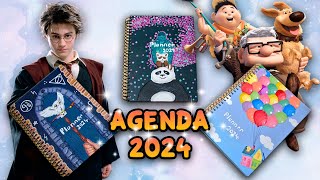 AGENDA 2024 GRATIS para imprimir con tapas incluidas [upl. by Abekam615]