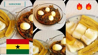 How To Make Ghanaian Spinach Stew With Boiled Cassava and Plantain Duade Agwao [upl. by Meagher805]