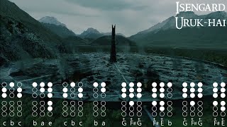 Isengard  Urukhai The Lord of the Rings  Tin Whistle Tabs [upl. by Yrmac]