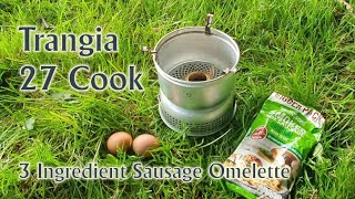 Trangia 27 Cook  Quick 3 Ingredient Sausage Omelette [upl. by Nolan]