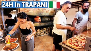 24 Hours Of Italian Food in TRAPANI Sicily  Seafood Paradise amp Incredible Local Pizza [upl. by Yanej]