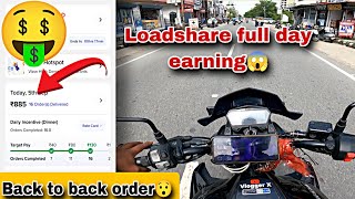 loadshare full day earning🤑 back to back order😱 loadshare food delivery🚚 [upl. by Esac]