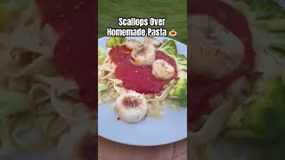 Scallops Over Homemade Pasta 🍝 [upl. by Aruam]