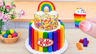 Sprinkle KITKAT Cake 🍫 Tasty HUBBA BUBBA amp KITKAT Rainbow Cake Decorating Ideas 💖 Petite Mastery [upl. by Cleodell]