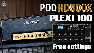 POD HD500X Plexi 100 Blues Guitar  Crunch Tone [upl. by Wallache164]