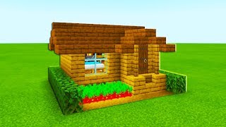 Minecraft Tutorial How To Make The Easiest Wooden House Ever Made [upl. by Aicekan]