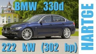 BMW 330d F30 Test Drive with HARTGE Engine Upgrade 80  200 kmh [upl. by Atkins]