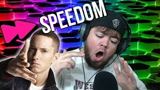 RAPPING EMINEMS SPEEDOM VERSE AT 125 SPEED IMPOSSIBLE RAP CHALLENGE [upl. by Ludwig]