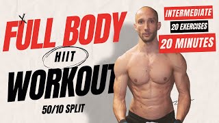 20 Minute HIIT Workout  FullBody  No Equipment FatBurning amp Cardio At Home [upl. by Scutt]