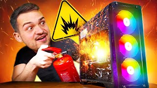 EXPLOSION Dieser Gaming PC ist illegal amp lebensgefährlich GamingSchrott [upl. by Haldane]