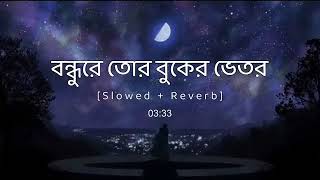 Dipannita Lyrics Song বন্ধুরে তোর বুকের ভেতর slowed and reverb  bangalilofi [upl. by Nodnelg]