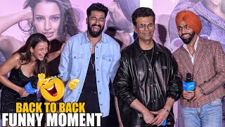 Vicky Kaushal Tripti Dimri Ammy Virk Karan  Back To Back Funny Moments  Bad Newz Trailer Launch [upl. by Clercq]