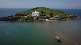 Burgh Island Devon  drone filming June 30th 2021 [upl. by Yrehcaz]