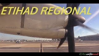 Etihad Regional ATR 72500 Pisa Galilei  Rome Fiumcino  landing and takeoff [upl. by Nessy]