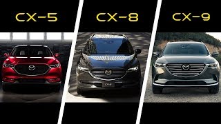 2017 Mazda CX5 vs 2018 Mazda CX8 vs 2017 Mazda CX9 [upl. by Holloway]