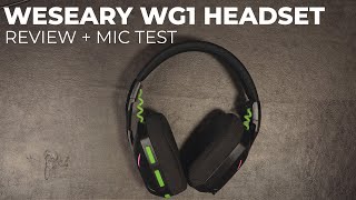 WESEARY WG1 Wireless Gaming Headset 2999  Microphone Test [upl. by Piers539]