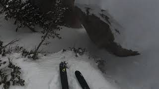 Ski Base Jump in Wyoming Backcountry [upl. by Thora]