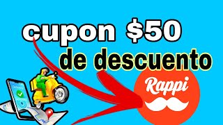 cupon 50 pesos de descuento en rappi rappi cuponesgratis prime cupones [upl. by Kimberlyn]