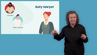 Getting free legal help at court – duty lawyers Auslan [upl. by Aihtnamas]