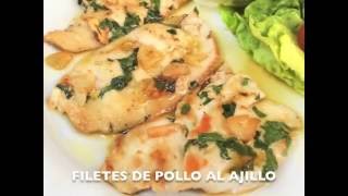 Receta de Filetes de Pollo al ajillo  Divina Cocina [upl. by Pren949]