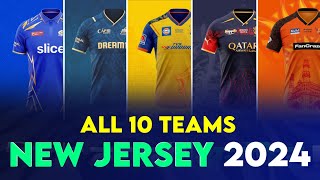 IPL 2024  All 10 Teams New Jersey Ft RCB  CSK  MI  KKR  GT Changes  MY Cricket Production [upl. by Lajes]