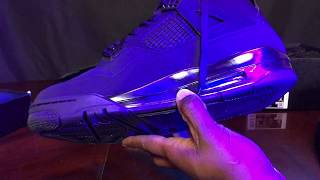 Air Jordan Retro Black Cat 4 real and fake review Black light test [upl. by Lerual]