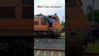 ALP Flag Exchange 💚 l 03326 Coimbatore  Dhanbad Express Special Train l Balaghat Junction shorts [upl. by Ahterod]