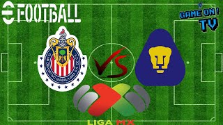 Efootball  Chivas VS Pumas  Liga MX apertura 2024  Jornada 15 Simulación [upl. by Jaenicke]