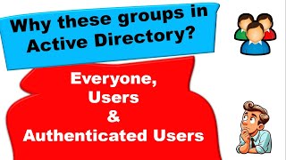 Everyone Users and Authenticated Users in Active Directory activedirectory windows microsoft [upl. by Adnohsirk]