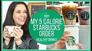 ☕ My 5 Calorie Starbucks Order  Healthy Starbucks Drinks [upl. by Airehtfele477]