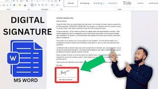 how to Create and insert Digital Signature in Microsoft Word  how to Save signature in word [upl. by Bullen319]