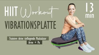 WORKOUT MIT VIBRATIONSPLATTE  Trainiere deine tiefliegende Muskulatur  Arme  Po  Katja Seifried [upl. by Garda920]