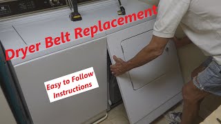 How to Replace a Dryer Belt  Maytag  Whirlpool  Kenmore [upl. by Ibur]