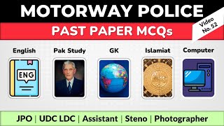 Motorway Police Jobs 2024  Junior Patrol Officer UDC LDC Test Preparation From Past Papers Syllabus [upl. by Carlynn]