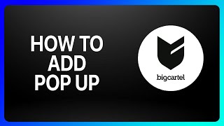 How To Add Pop Up On Big Cartel Tutorial [upl. by Sakul]